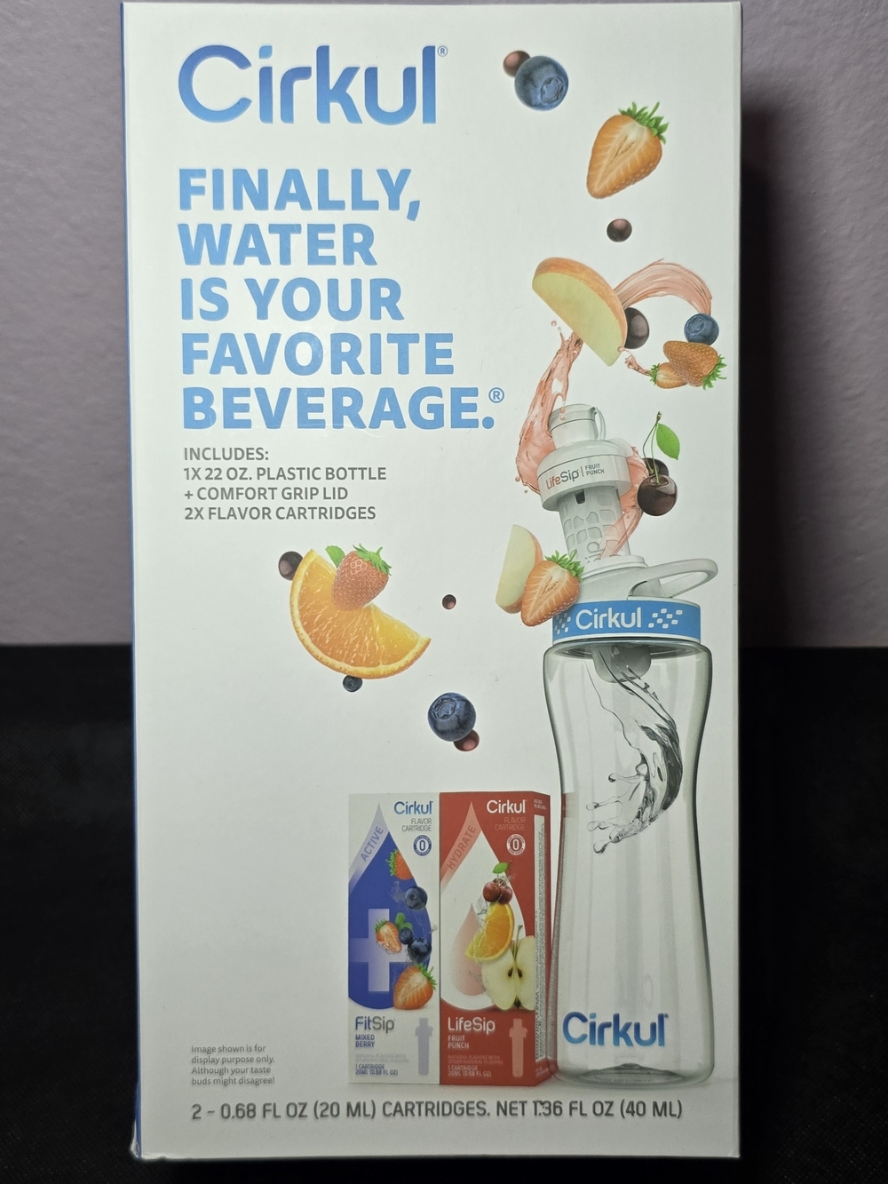Flavor Water Bottle Starter Kit - Blue